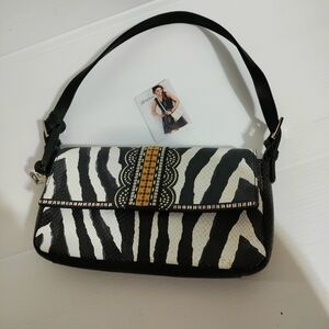 BRIGHTON AFRICA STORIES TARINA ZEBRA PRINT SNAKE EMBOSSED CELL PHONE HAN…